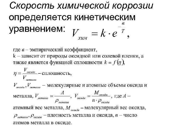 Интенсивность коррозии