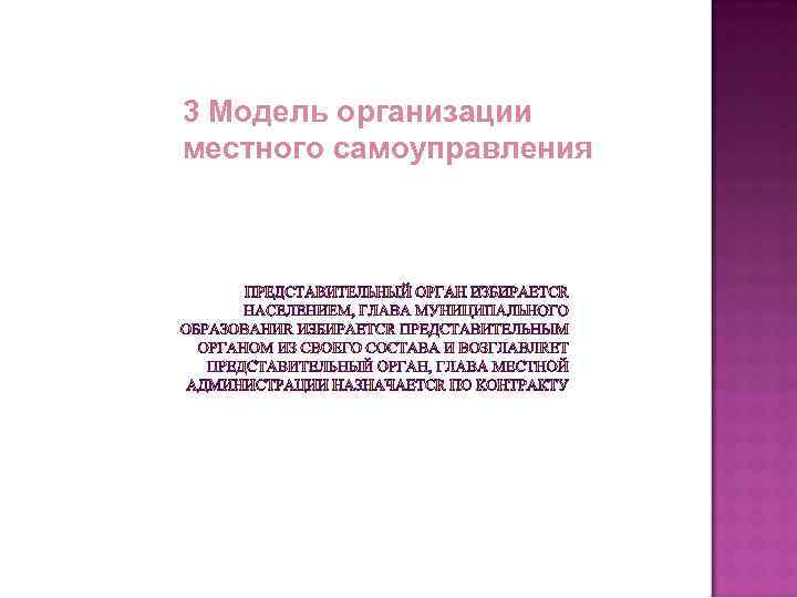 3 Модель организации местного самоуправления 