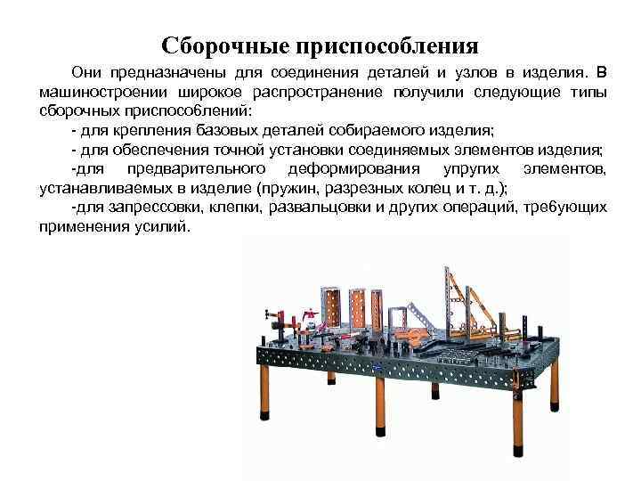 Основные приспособления. Перечислите основные элементы сборочно-сварочных приспособлений. Сборочные приспособления классификация приспособлений. Классификация сборочно-сварочной оснастки. Назначение сборочных приспособлений.