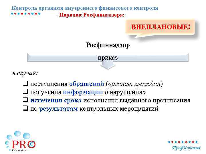 Контроль органами внутреннего финансового контроля - Порядок Росфиннадзора: ВНЕПЛАНОВЫЕ! Росфиннадзор приказ в случае: q