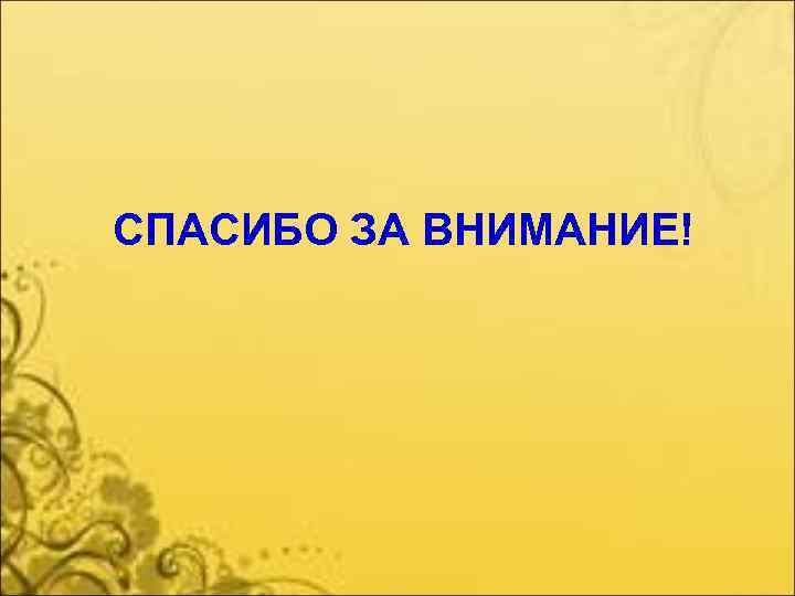 СПАСИБО ЗА ВНИМАНИЕ! 