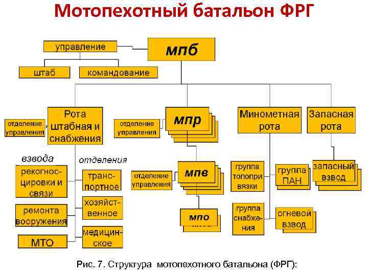 Изобразите в виде иерархической структуры схему мотострелковой роты описание которой предложил