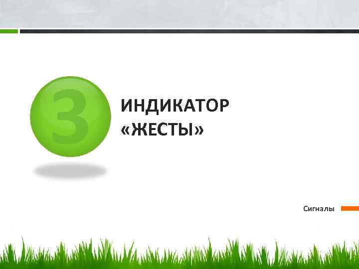 3 ИНДИКАТОР «ЖЕСТЫ» Сигналы 