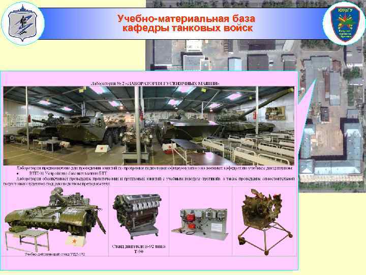 Учебно-материальная база кафедры танковых войск 