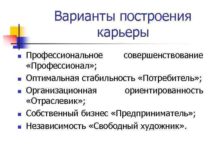 Определение варианты. Варианты построения карьеры. Построение профессиональной карьеры. Возможности построения карьеры. Методы построения карьеры.