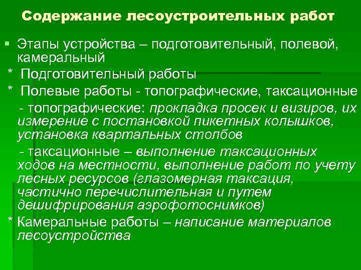 Курсовой проект по лесоустройству