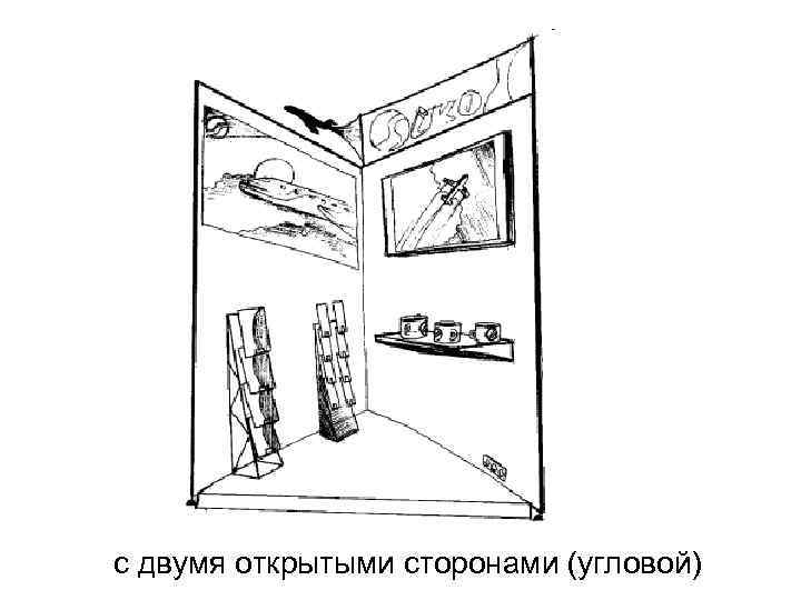 с двумя открытыми сторонами (угловой) 