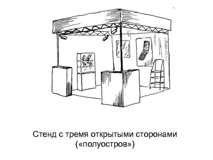 Стенд с тремя открытыми сторонами ( «полуостров» ) 