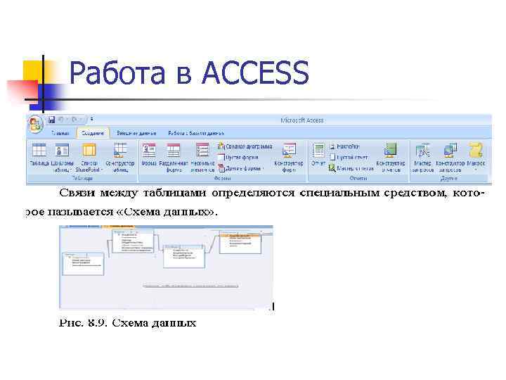 Работа в ACCESS 