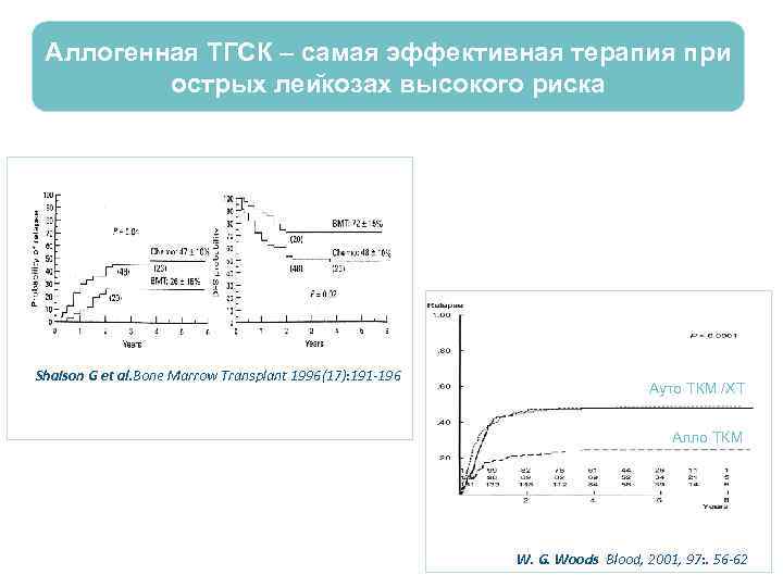 Аллогенная ТГСК – самая эффективная терапия при острых леи козах высокого риска Shaison G