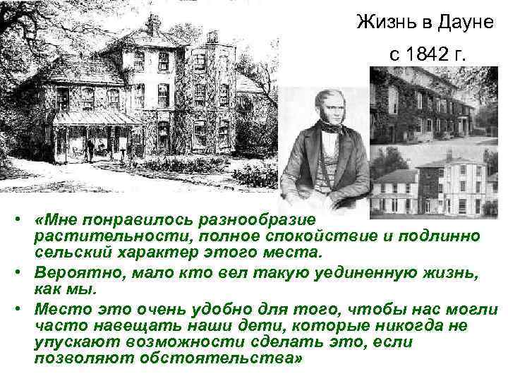 Жизнь в Дауне с 1842 г. • • «Мне понравилось разнообразие растительности, полное спокойствие