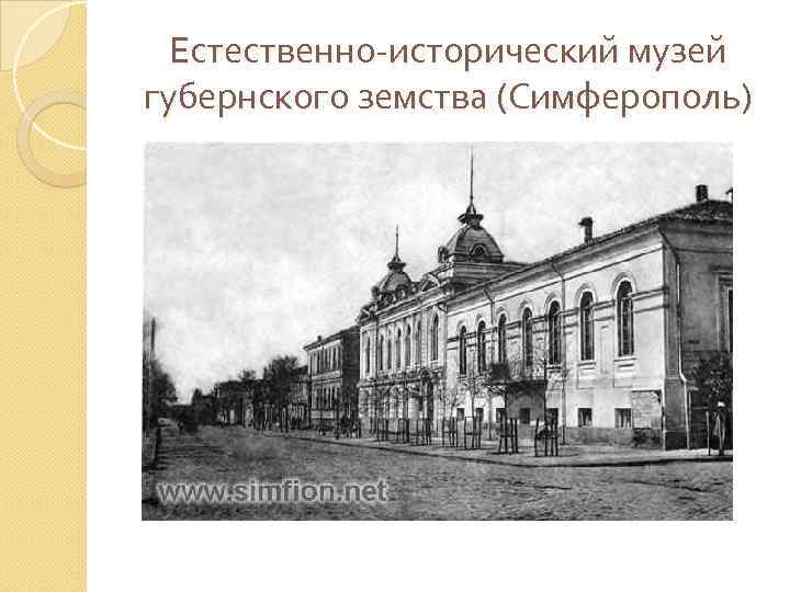 Естественно-исторический музей губернского земства (Симферополь) 