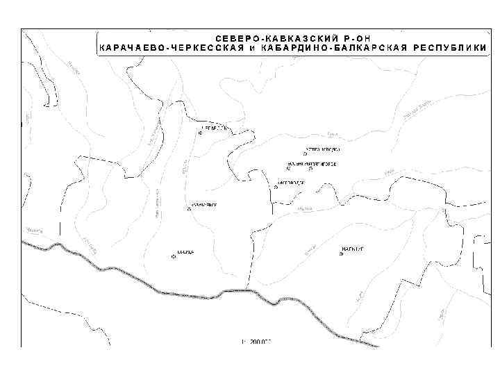 Контурная карта северного кавказа