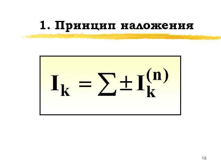1. Принцип наложения 16 