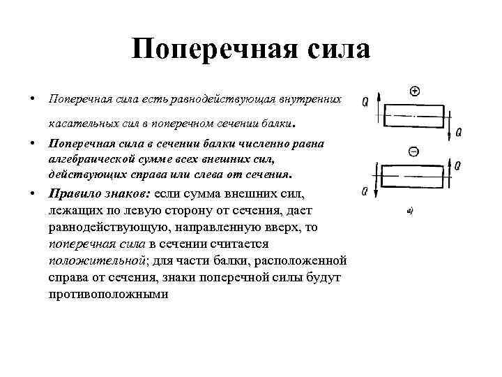 Прямой поперечный изгиб балки