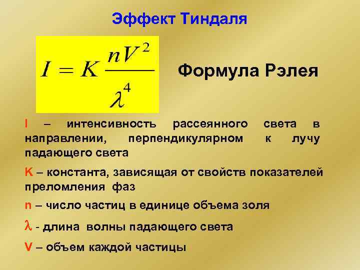 Интенсивность падающего света