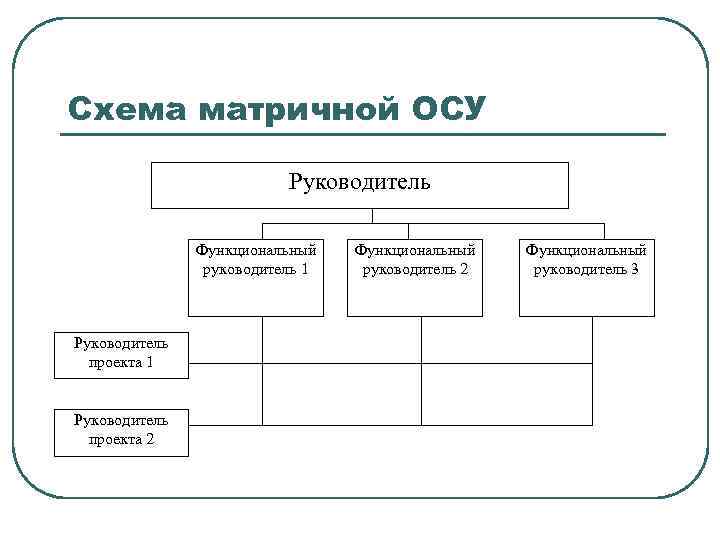 Осе организация. Пример проектно-матричной осу. Матричная осу схема. Матричная осу пример. Схема осу организации пример.