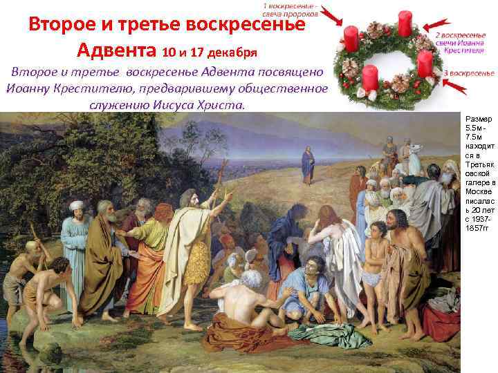 Второе и третье воскресенье Адвента 10 и 17 декабря Второе и третье воскресенье Адвента