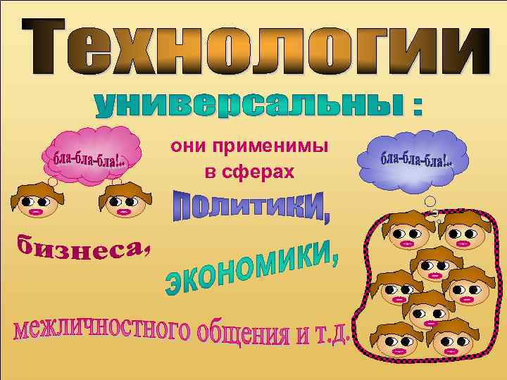 они применимы в сферах 