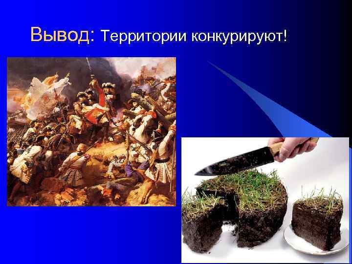 Вывод: Территории конкурируют! 