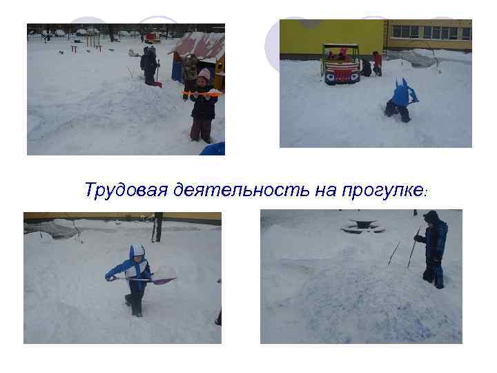 Трудовая деятельность на прогулке: 