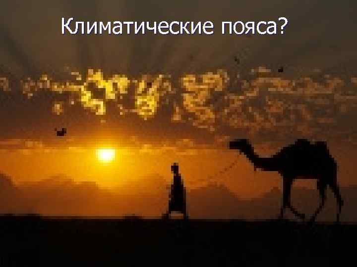 Климатические пояса? 