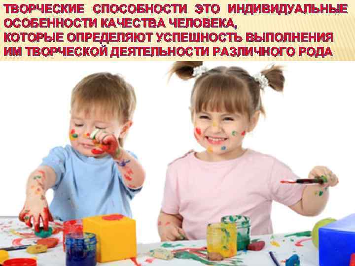 ТВОРЧЕСКИЕ СПОСОБНОСТИ ЭТО ИНДИВИДУАЛЬНЫЕ ОСОБЕННОСТИ КАЧЕСТВА ЧЕЛОВЕКА, КОТОРЫЕ ОПРЕДЕЛЯЮТ УСПЕШНОСТЬ ВЫПОЛНЕНИЯ ИМ ТВОРЧЕСКОЙ ДЕЯТЕЛЬНОСТИ