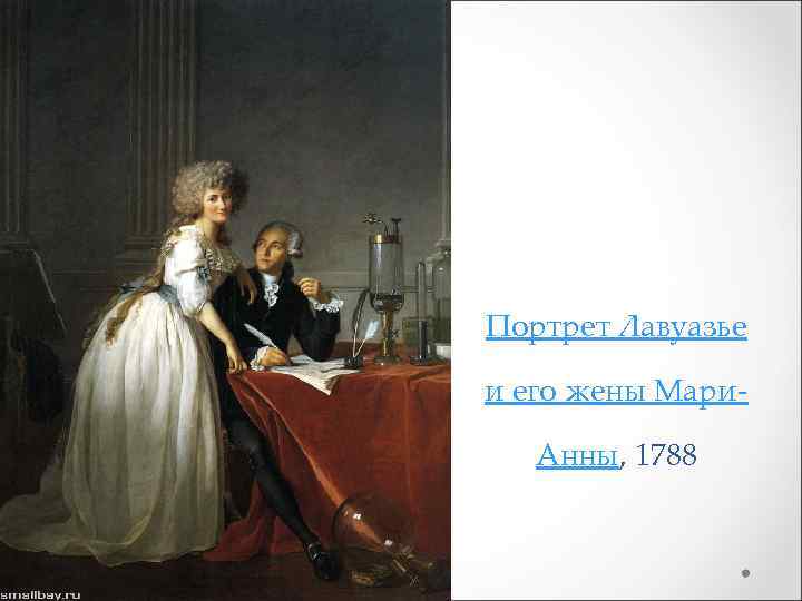 Портрет Лавуазье и его жены Мари. Анны, 1788 