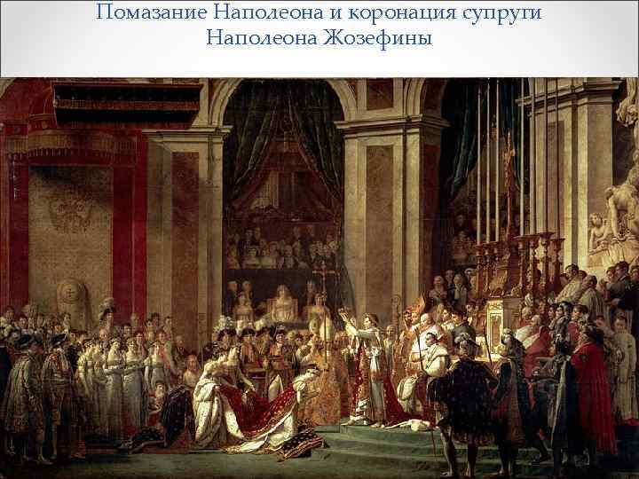 Помазание Наполеона и коронация супруги Наполеона Жозефины 