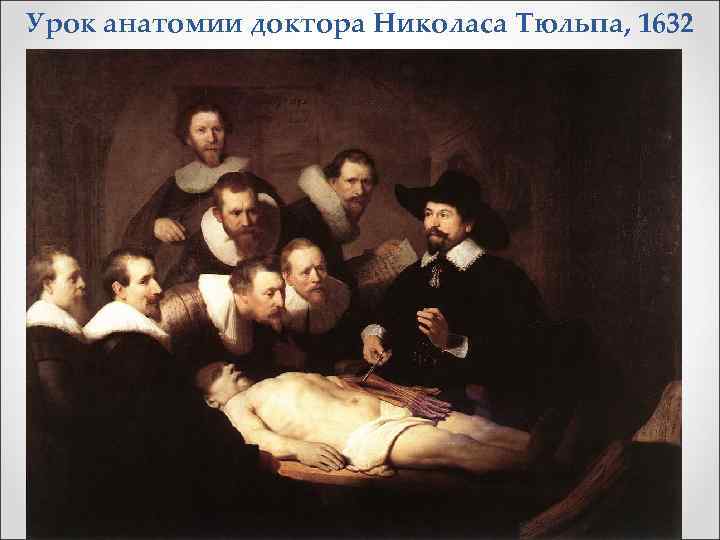 Урок анатомии доктора Николаса Тюльпа, 1632 