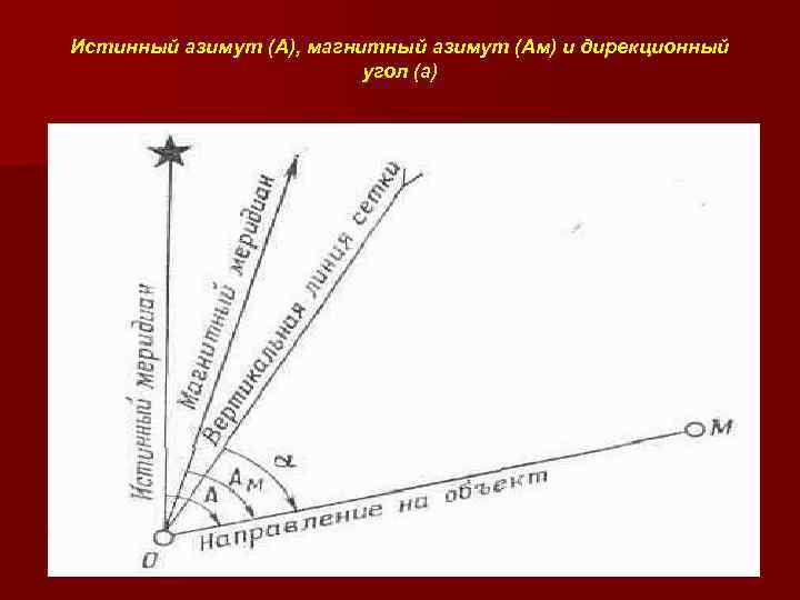 Румбы азимуты линий