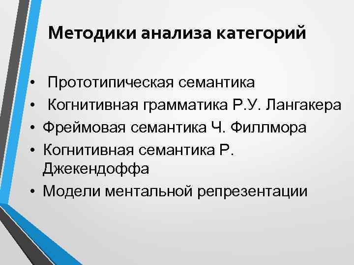 Категорий анализа