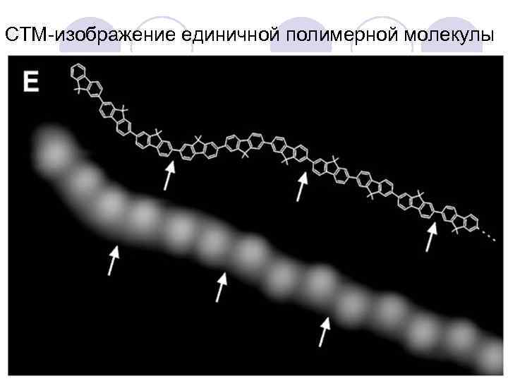 СТМ изображение единичной полимерной молекулы 