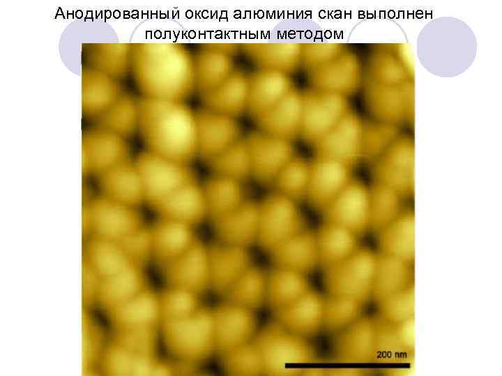 Анодированный оксид алюминия скан выполнен полуконтактным методом 