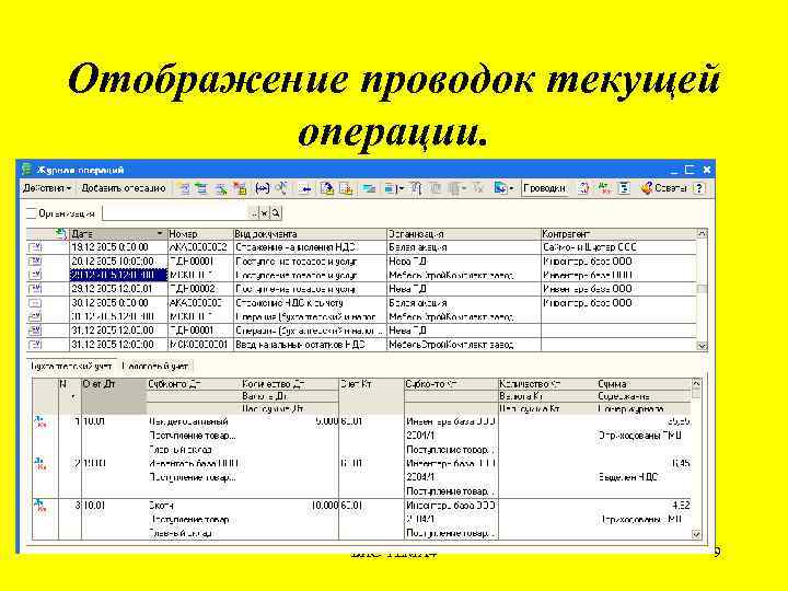 Отображение проводок текущей операции. БИС ТЕМА 4 9 