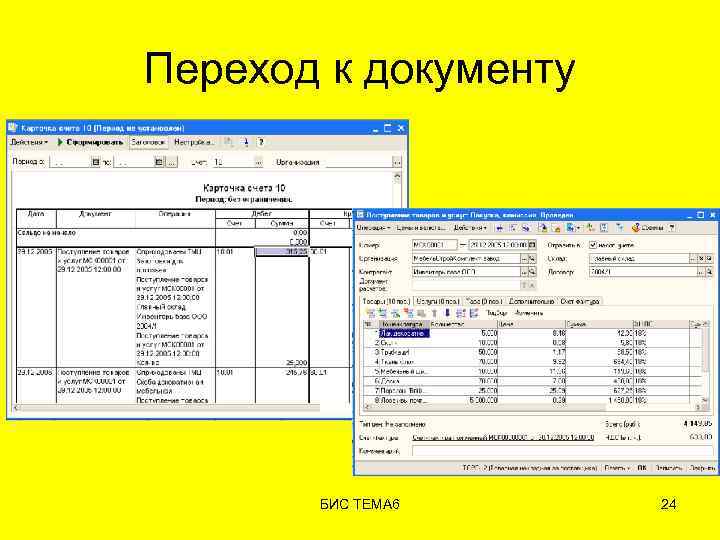 Переход к документу БИС ТЕМА 6 24 