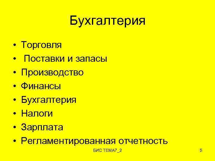 Бухгалтерия • • Торговля Поставки и запасы Производство Финансы Бухгалтерия Налоги Зарплата Регламентированная отчетность