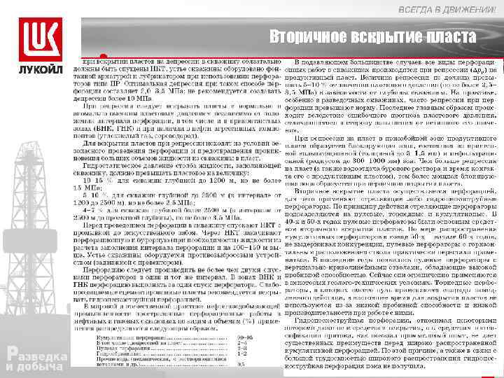 Вторичное вскрытие пласта 