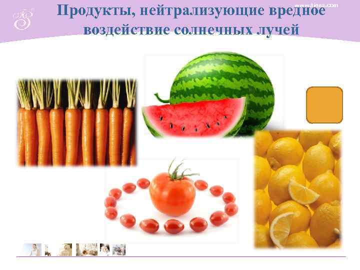 Продукты, нейтрализующие вредное воздействие солнечных лучей www. tiens. com 
