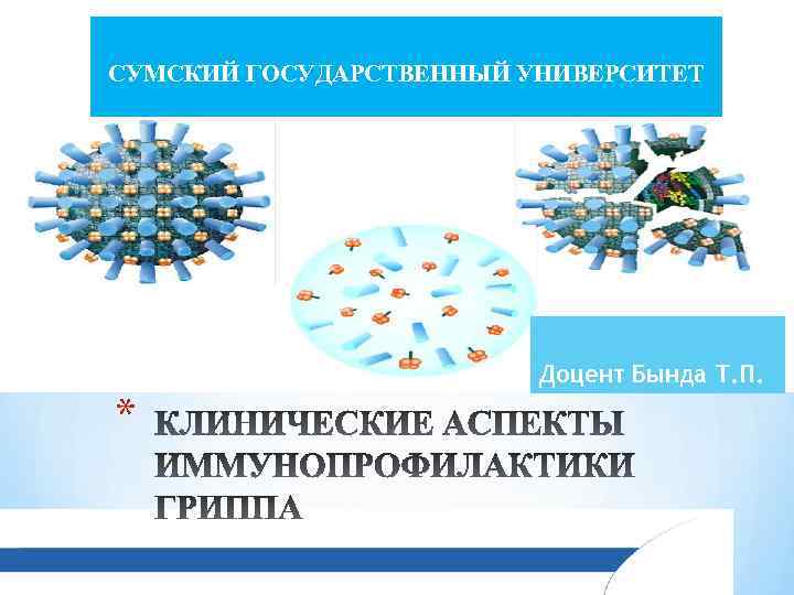 СУМСКИЙ ГОСУДАРСТВЕННЫЙ УНИВЕРСИТЕТ Доцент Бында Т. П. * 