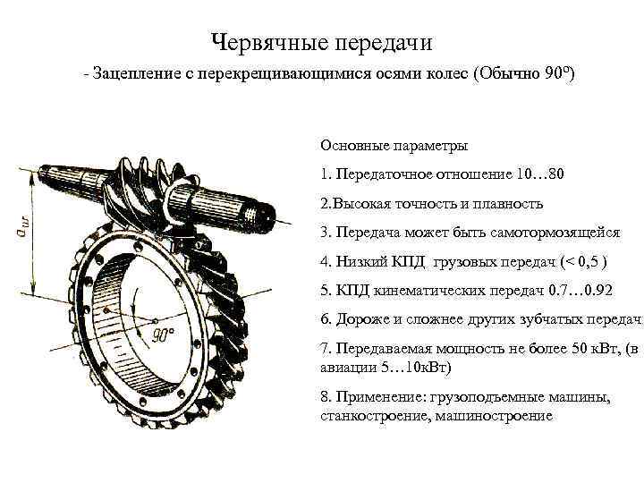 Червячные передачи техническая механика презентация