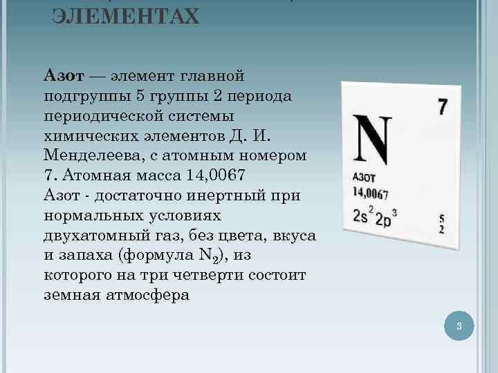 Масса элемента азот. Азот элемент таблицы Менделеева. Азот как химический элем. Химический символ азота. Элементы подгруппы азота.