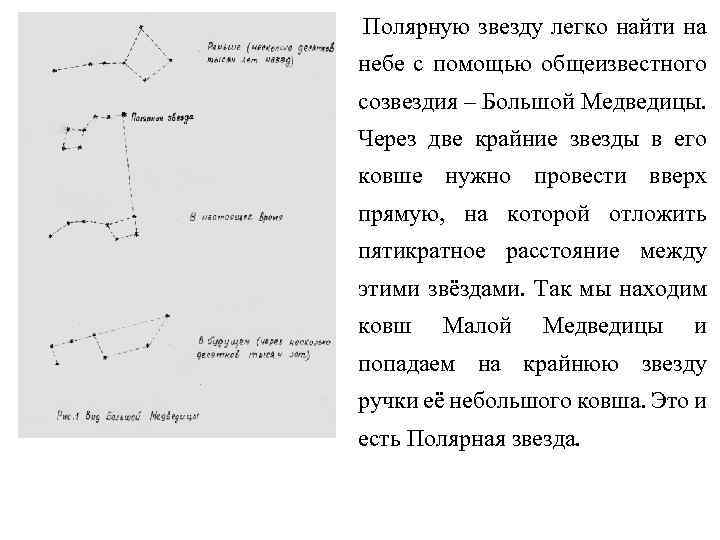  Полярную звезду легко найти на небе с помощью общеизвестного созвездия – Большой Медведицы.