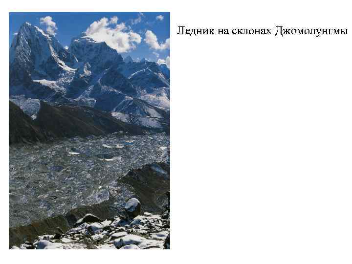 Ледник на склонах Джомолунгмы 