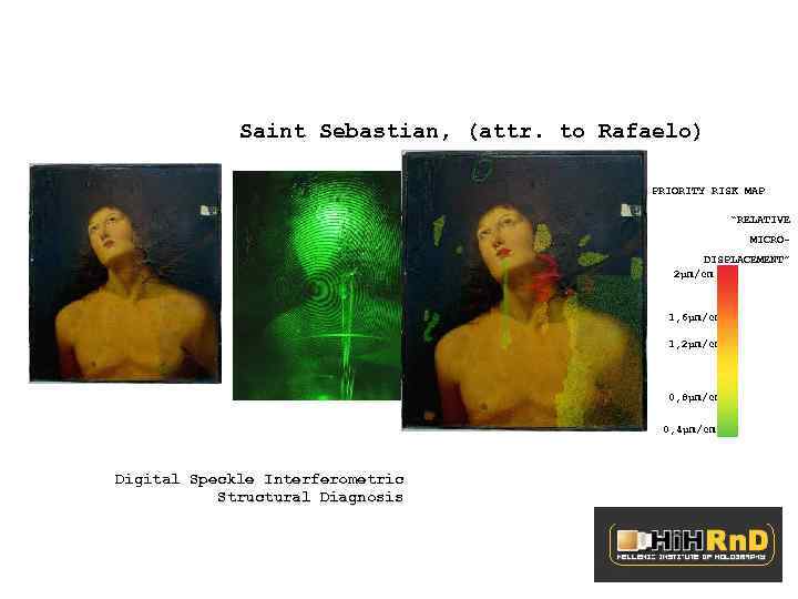 Saint Sebastian, (attr. to Rafaelo) PRIORITY RISK MAP “RELATIVE MICRODISPLACEMENT” 2μm/cm 1, 6μm/cm 1,