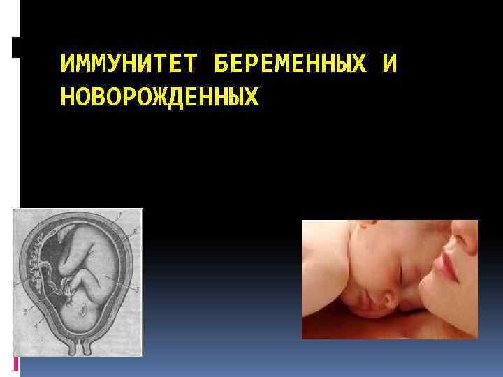 ИММУНИТЕТ БЕРЕМЕННЫХ И НОВОРОЖДЕННЫХ лекция 