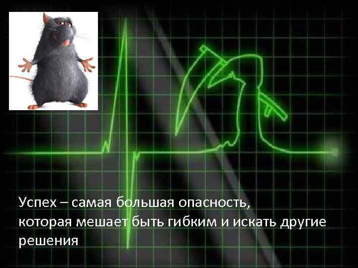 Успех – самая большая опасность, которая мешает быть гибким и искать другие решения 