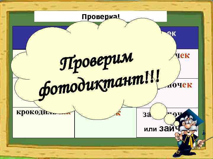 Проверка! -чик -ек верим Про !!! нттигрёночек попугайчик дикта ёжик фото пингвинчик бегемотик львёночек