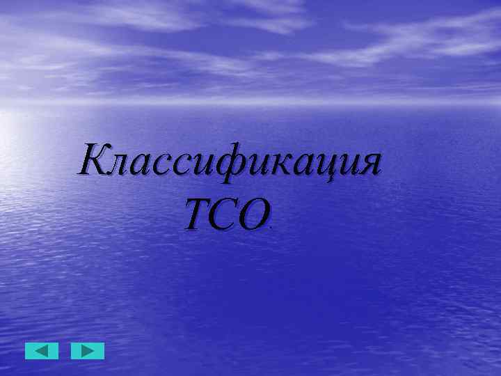 Классификация ТСО. 