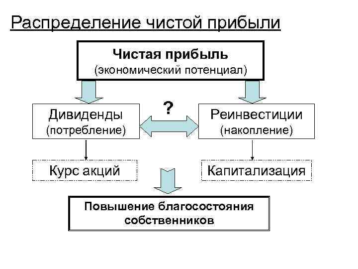 Схема распределения чистой прибыли